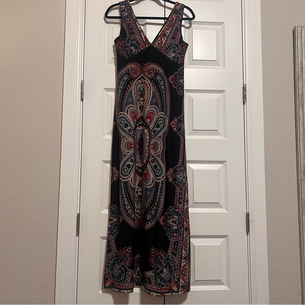 Funky People Black Multicolored Maxi Dress